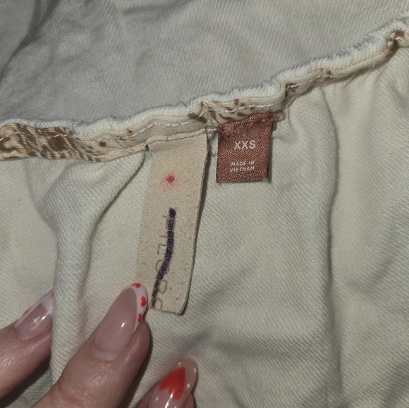 Women's Pilcro By Anthopogie Cream Button-Down Dress Summer Button Down Elegant - Picture 3 of 3